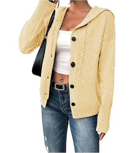 LIMINEMI Cardigan Sweaters for Women with Zip Up Hoodie Long